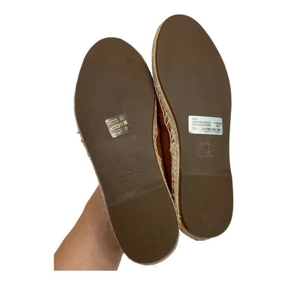 NEW Schutz Cherie Embellished Cap Toe Espadrille Embroidered Pumpkin Rust 6 - Picture 7 of 8